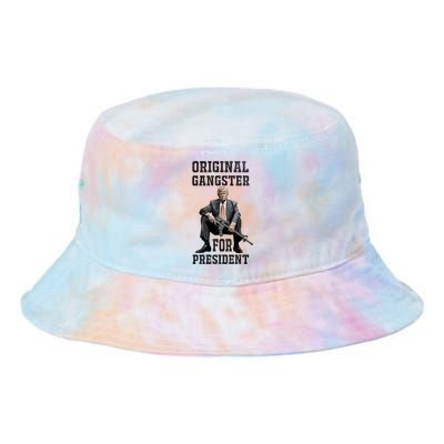 Donald Trump Mugshot Original Gangster For President 2024 Tie Dye Newport Bucket Hat