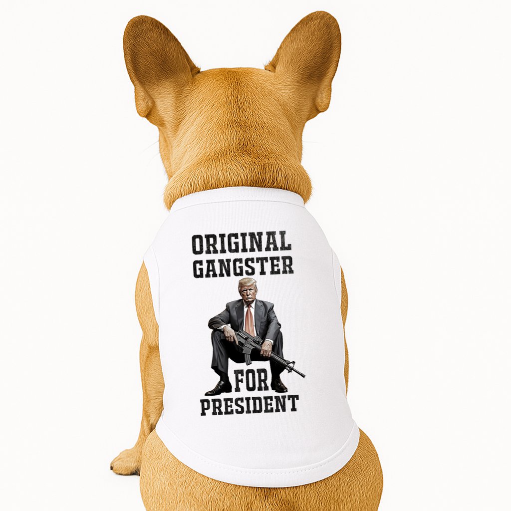 Donald Trump Mugshot Original Gangster For President 2024 Doggie Tank