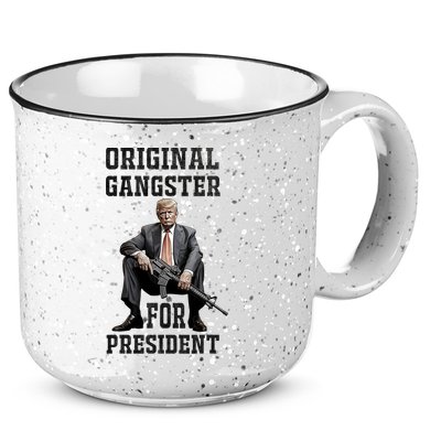Donald Trump Mugshot Original Gangster For President 2024 15oz Campfire Ceramic Mug