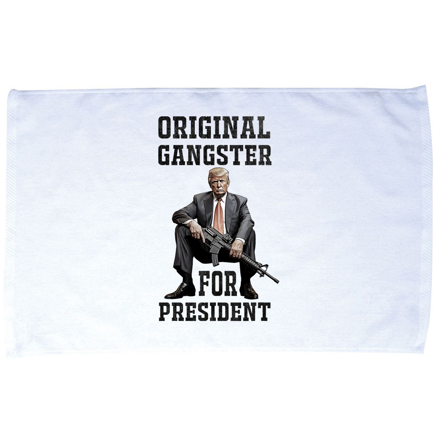 Donald Trump Mugshot Original Gangster For President 2024 Microfiber Hand Towel