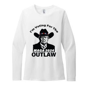 Donald Trump Maga Im Voting For The Outlaw 2024 President Womens CVC Long Sleeve Shirt