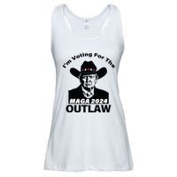 Donald Trump Maga Im Voting For The Outlaw 2024 President Ladies Essential Flowy Tank