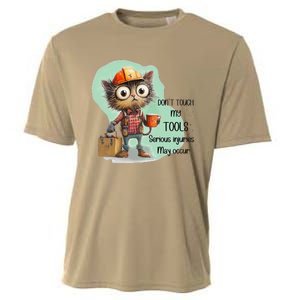 DonT Touch My Tools Serious Injuries May Occur Funny Cat Cooling Performance Crew T-Shirt