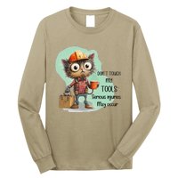 DonT Touch My Tools Serious Injuries May Occur Funny Cat Long Sleeve Shirt