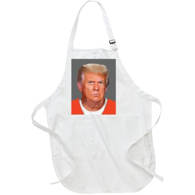 Donald Trump Mug Shot Full-Length Apron With Pockets