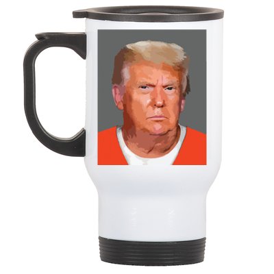 Donald Trump Mug Shot Stainless Steel Travel Mug