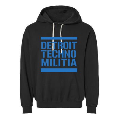 Detroit Techno Militia Blue Garment-Dyed Fleece Hoodie