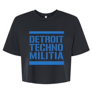 Detroit Techno Militia Blue Bella+Canvas Jersey Crop Tee