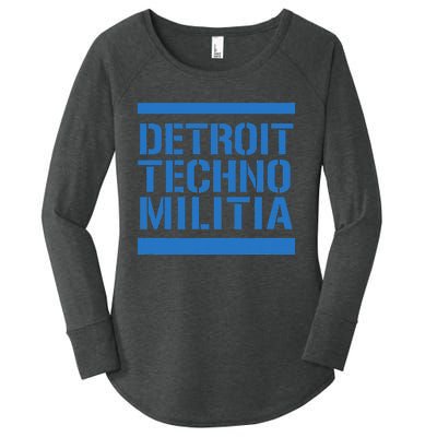 Detroit Techno Militia Blue Women's Perfect Tri Tunic Long Sleeve Shirt