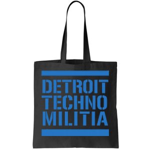 Detroit Techno Militia Blue Tote Bag