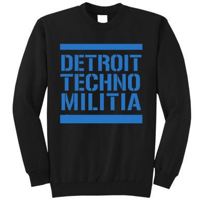 Detroit Techno Militia Blue Tall Sweatshirt