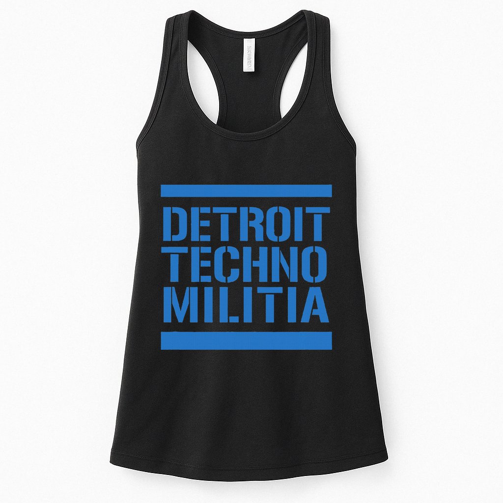 Detroit Techno Militia Blue Womens Tank Top