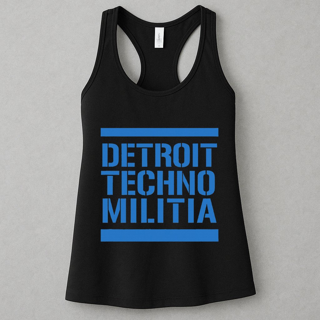 Detroit Techno Militia Blue Womens Tank Top