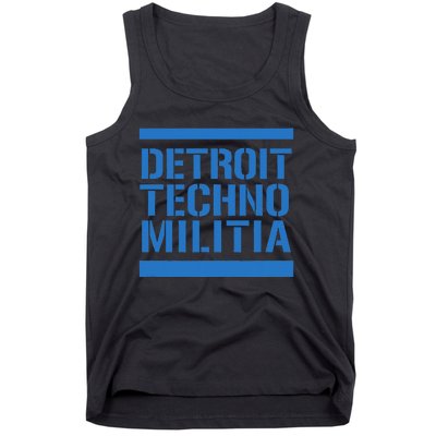 Detroit Techno Militia Blue Tank Top