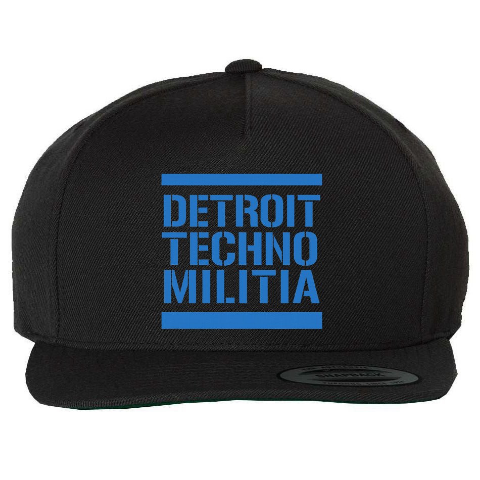 Detroit Techno Militia Blue Wool Snapback Cap