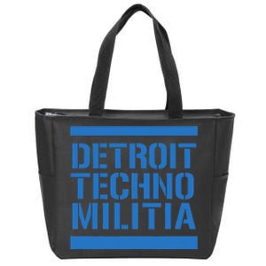 Detroit Techno Militia Blue Zip Tote Bag