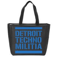 Detroit Techno Militia Blue Zip Tote Bag