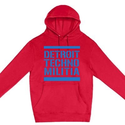 Detroit Techno Militia Blue Premium Pullover Hoodie