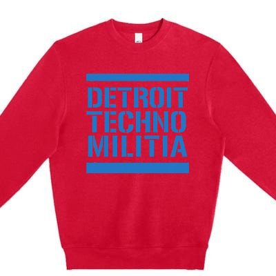 Detroit Techno Militia Blue Premium Crewneck Sweatshirt