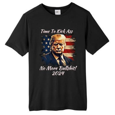 Donald Trump My President 2024 America Mug Shot Flag Funny Tall Fusion ChromaSoft Performance T-Shirt