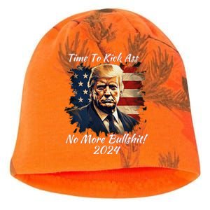 Donald Trump My President 2024 America Mug Shot Flag Funny Kati - Camo Knit Beanie