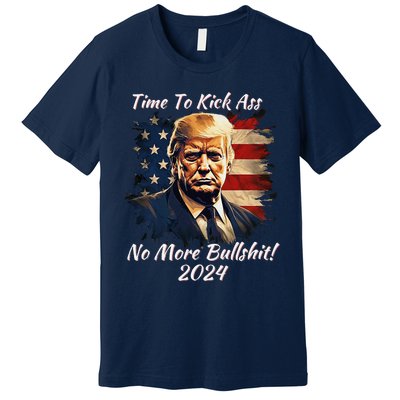 Donald Trump My President 2024 America Mug Shot Flag Funny Premium T-Shirt