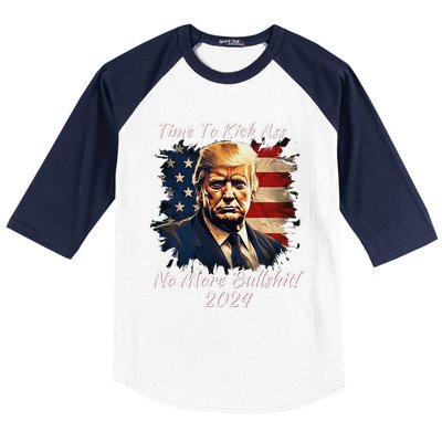 Donald Trump My President 2024 America Mug Shot Flag Funny Baseball Sleeve Shirt