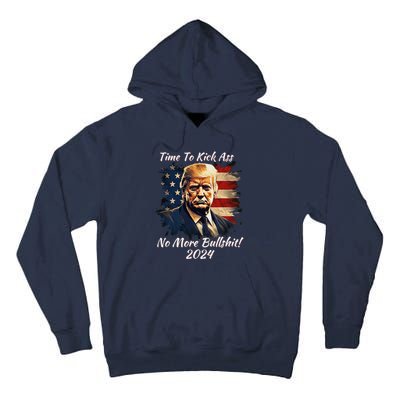 Donald Trump My President 2024 America Mug Shot Flag Funny Tall Hoodie