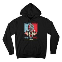 Donald Trump Middle Finger Harris Walz Usa Election Hoodie