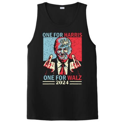 Donald Trump Middle Finger Harris Walz Usa Election PosiCharge Competitor Tank