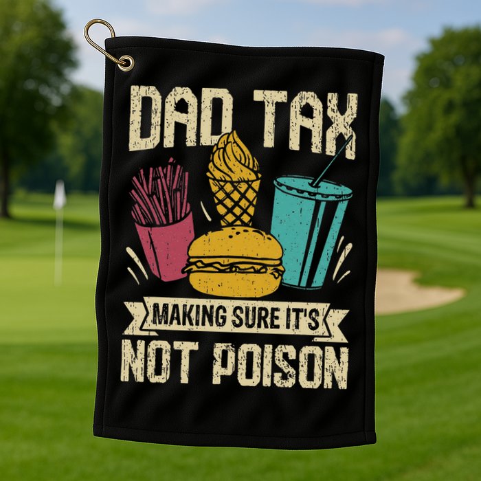 Dad Tax Making Sure It's Not Funny Father's Day Golf Towel