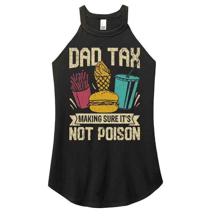 Dad Tax Making Sure It's Not Funny Father's Day Women's Perfect Tri Rocker Tank
