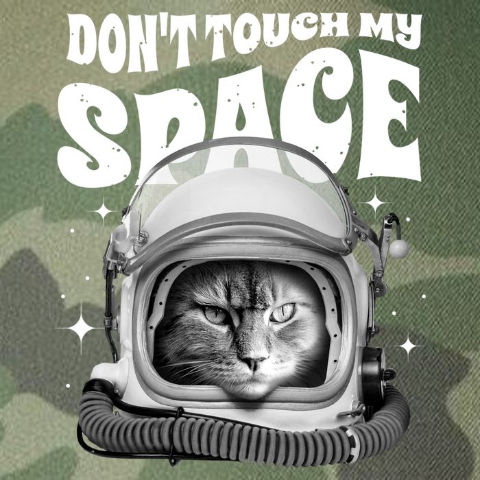 Don't Touch My Space Cat Legacy Tie Dye Trucker Hat