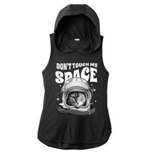 Don't Touch My Space Cat Ladies PosiCharge Tri-Blend Wicking Draft Hoodie Tank