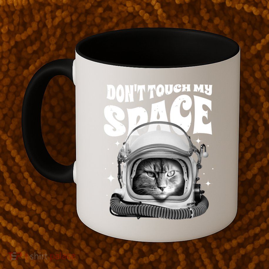 Don't Touch My Space Cat Mug