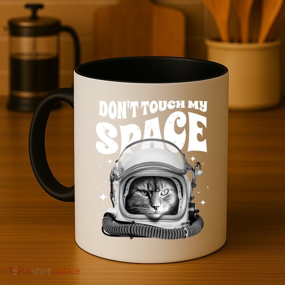 Don't Touch My Space Cat Mug
