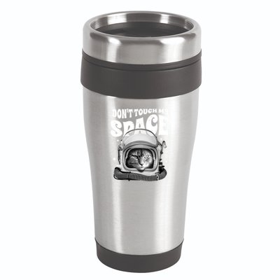 Don't Touch My Space Cat 16oz Travel Tumbler