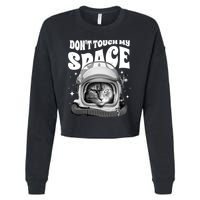 Don't Touch My Space Cat Cropped Pullover Crew
