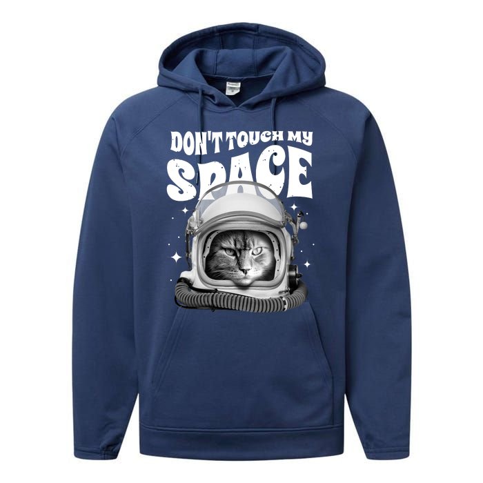 Don't Touch My Space Cat Performance Fleece Hoodie