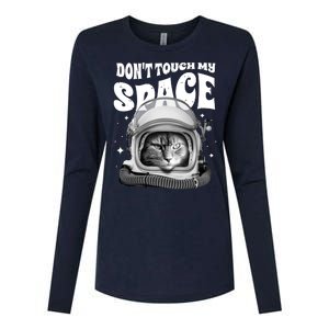 Don't Touch My Space Cat Womens Cotton Relaxed Long Sleeve T-Shirt