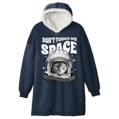 Don't Touch My Space Cat Hooded Wearable Blanket