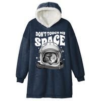 Don't Touch My Space Cat Hooded Wearable Blanket
