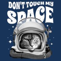 Don't Touch My Space Cat 7-Panel Snapback Hat