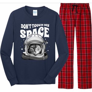 Don't Touch My Space Cat Long Sleeve Pajama Set