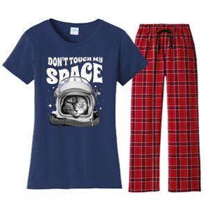 Don't Touch My Space Cat Women's Flannel Pajama Set