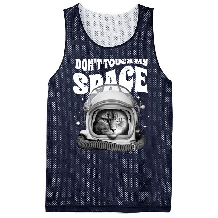 Don't Touch My Space Cat Mesh Reversible Basketball Jersey Tank