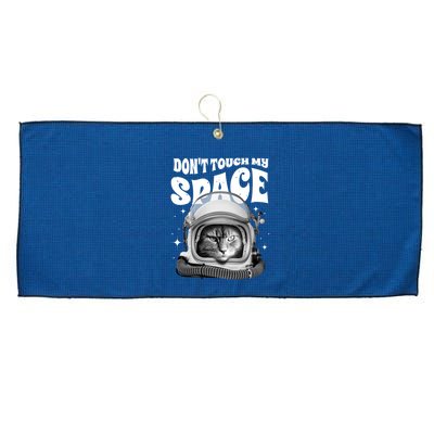 Don't Touch My Space Cat Large Microfiber Waffle Golf Towel