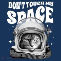 Don't Touch My Space Cat Sustainable Knit Beanie