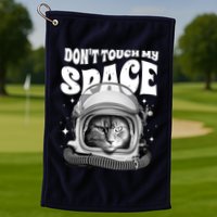 Don't Touch My Space Cat Golf Towel