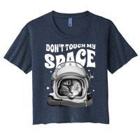 Don't Touch My Space Cat Women's Crop Top Tee